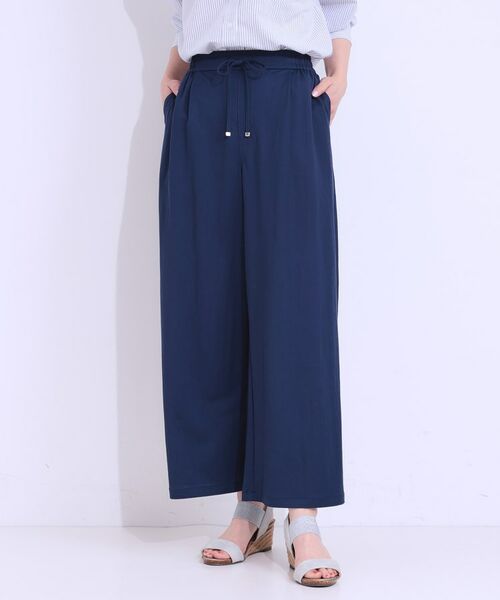 SHOO・LA・RUE / シューラルー ショート・ハーフ・半端丈パンツ | 【洗える/着丈選べる/ひんやり】楽ちんなのにきれい見え カノコ タックワイドパンツ | 詳細15