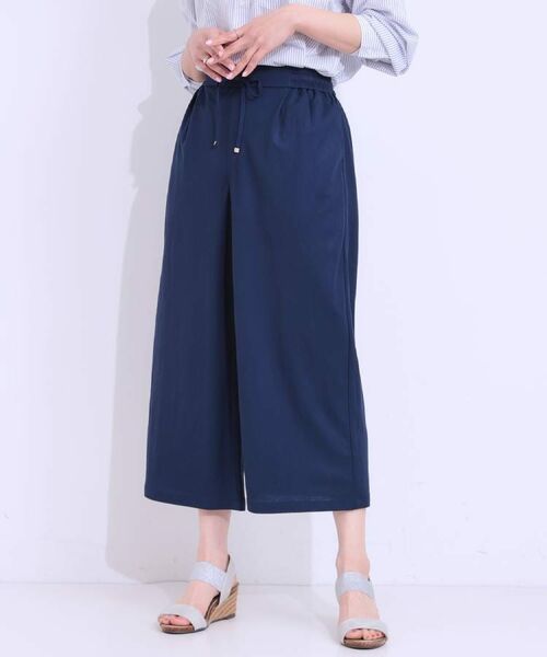 SHOO・LA・RUE / シューラルー ショート・ハーフ・半端丈パンツ | 【洗える/着丈選べる/ひんやり】楽ちんなのにきれい見え カノコ タックワイドパンツ | 詳細18