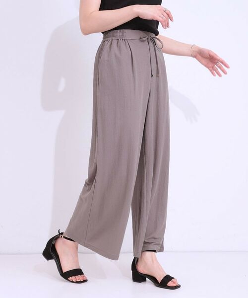 SHOO・LA・RUE / シューラルー ショート・ハーフ・半端丈パンツ | 【洗える/着丈選べる/ひんやり】楽ちんなのにきれい見え カノコ タックワイドパンツ | 詳細23