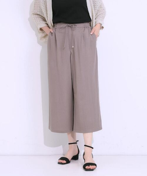 SHOO・LA・RUE / シューラルー ショート・ハーフ・半端丈パンツ | 【洗える/着丈選べる/ひんやり】楽ちんなのにきれい見え カノコ タックワイドパンツ | 詳細25