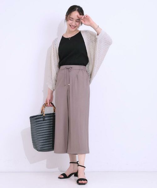 SHOO・LA・RUE / シューラルー ショート・ハーフ・半端丈パンツ | 【洗える/着丈選べる/ひんやり】楽ちんなのにきれい見え カノコ タックワイドパンツ | 詳細27