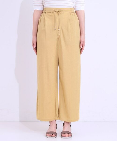 SHOO・LA・RUE / シューラルー ショート・ハーフ・半端丈パンツ | 【洗える/着丈選べる/ひんやり】楽ちんなのにきれい見え カノコ タックワイドパンツ | 詳細29