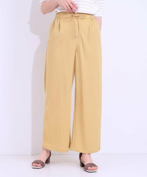 SHOO・LA・RUE / シューラルー ショート・ハーフ・半端丈パンツ | 【洗える/着丈選べる/ひんやり】楽ちんなのにきれい見え カノコ タックワイドパンツ | 詳細8