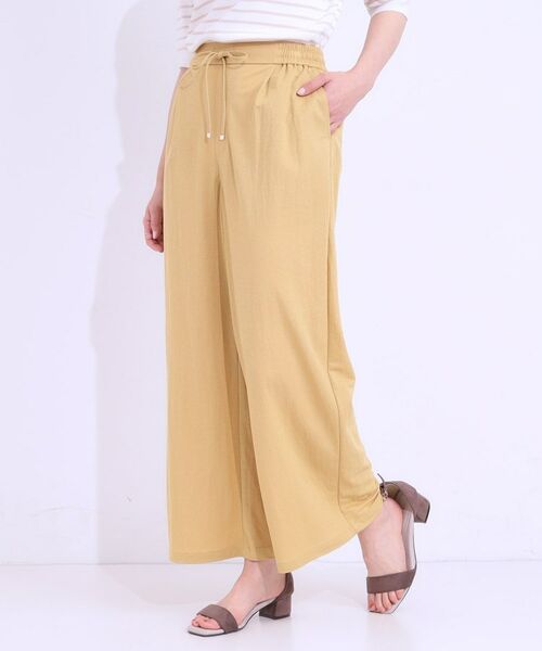 SHOO・LA・RUE / シューラルー ショート・ハーフ・半端丈パンツ | 【洗える/着丈選べる/ひんやり】楽ちんなのにきれい見え カノコ タックワイドパンツ | 詳細9