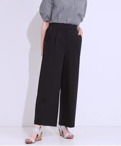 SHOO・LA・RUE / シューラルー パンツ | 【高レビュー/S-LL/ひんやり】ゴールドパーツがアクセント ストレッチワイドパンツ