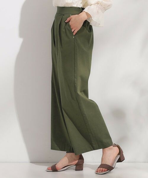 SHOO・LA・RUE / シューラルー パンツ | 【高レビュー/S-LL/ひんやり】ゴールドパーツがアクセント ストレッチワイドパンツ | 詳細1