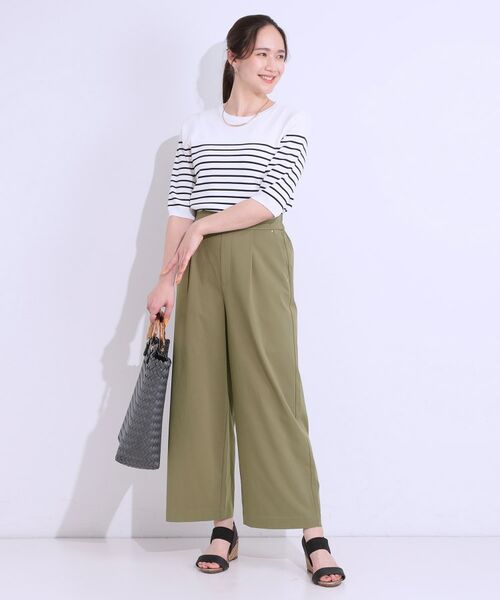 SHOO・LA・RUE / シューラルー パンツ | 【高レビュー/S-LL/ひんやり】ゴールドパーツがアクセント ストレッチワイドパンツ | 詳細10