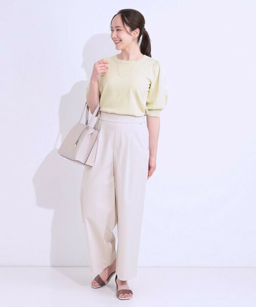 SHOO・LA・RUE / シューラルー パンツ | 【高レビュー/S-LL/ひんやり】ゴールドパーツがアクセント ストレッチワイドパンツ | 詳細14