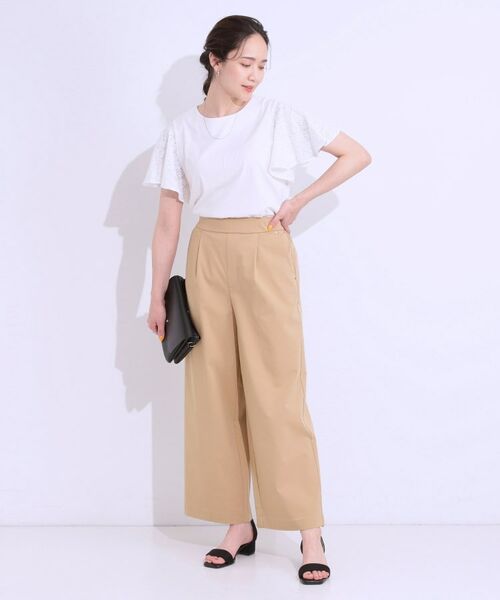 SHOO・LA・RUE / シューラルー パンツ | 【高レビュー/S-LL/ひんやり】ゴールドパーツがアクセント ストレッチワイドパンツ | 詳細18