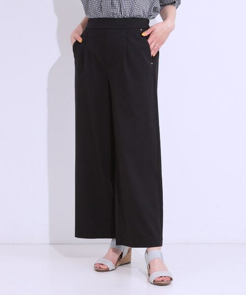 SHOO・LA・RUE / シューラルー パンツ | 【高レビュー/S-LL/ひんやり】ゴールドパーツがアクセント ストレッチワイドパンツ | 詳細4