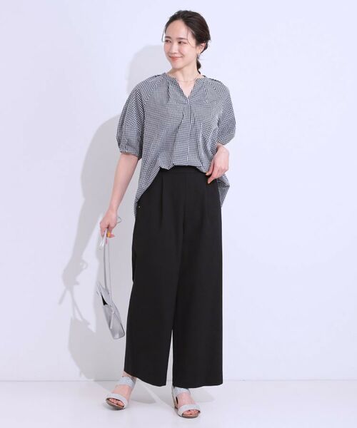 SHOO・LA・RUE / シューラルー パンツ | 【高レビュー/S-LL/ひんやり】ゴールドパーツがアクセント ストレッチワイドパンツ | 詳細6