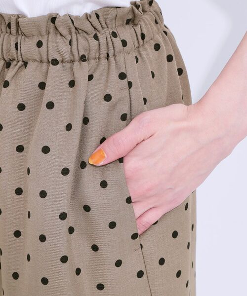 SHOO・LA・RUE / シューラルー パンツ | 【S-LL】目を惹く柄がアクセント 麻調イージーワイドパンツ | 詳細21