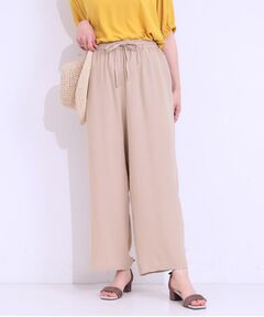 SHOO・LA・RUE / シューラルー ショート・ハーフ・半端丈パンツ | 【着丈選べる/ひんやり】ストライプ見えイージーワイドパンツ