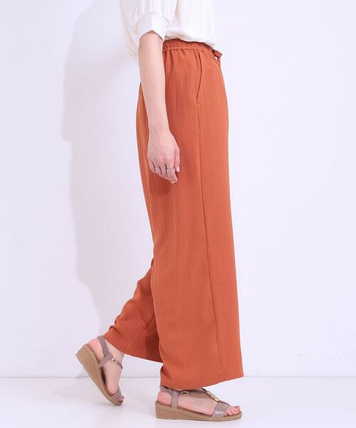 SHOO・LA・RUE / シューラルー ショート・ハーフ・半端丈パンツ | 【着丈選べる/ひんやり】ストライプ見えイージーワイドパンツ | 詳細23