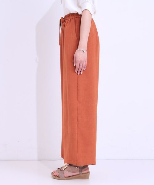 SHOO・LA・RUE / シューラルー ショート・ハーフ・半端丈パンツ | 【着丈選べる/ひんやり】ストライプ見えイージーワイドパンツ | 詳細30