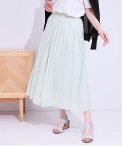 SHOO・LA・RUE / シューラルー ロング・マキシ丈スカート | 【S-LL/セットアップ可/ひんやり】ふんわりさらっと タックフレアスカート