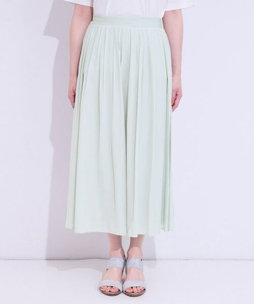 SHOO・LA・RUE / シューラルー ロング・マキシ丈スカート | 【S-LL/セットアップ可/ひんやり】ふんわりさらっと タックフレアスカート | 詳細13