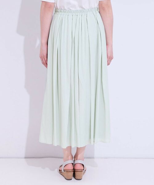 SHOO・LA・RUE / シューラルー ロング・マキシ丈スカート | 【S-LL/セットアップ可/ひんやり】ふんわりさらっと タックフレアスカート | 詳細15