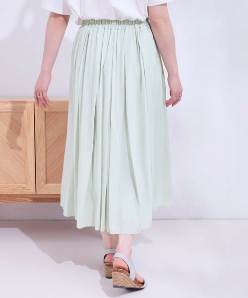 SHOO・LA・RUE / シューラルー ロング・マキシ丈スカート | 【S-LL/セットアップ可/ひんやり】ふんわりさらっと タックフレアスカート | 詳細6