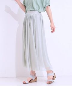 SHOO・LA・RUE / シューラルー ロング・マキシ丈スカート | 【S-LL】歩くたび揺れる姿が美しい とろみチュールスカート