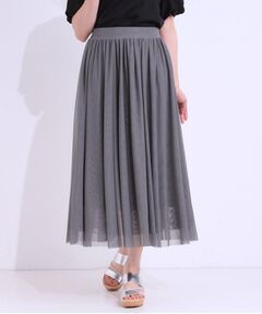 SHOO・LA・RUE / シューラルー ロング・マキシ丈スカート | 【S-LL】歩くたび揺れる姿が美しい とろみチュールスカート