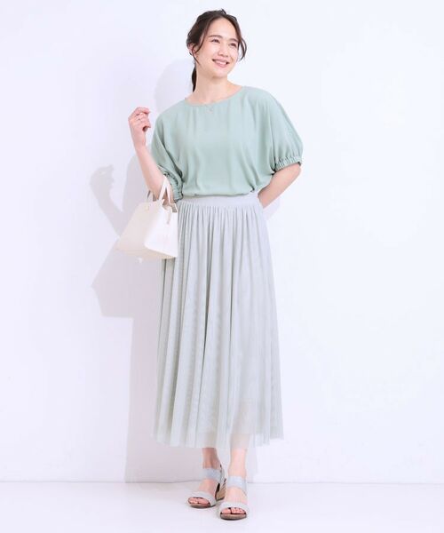 SHOO・LA・RUE / シューラルー ロング・マキシ丈スカート | 【S-LL】歩くたび揺れる姿が美しい とろみチュールスカート | 詳細11