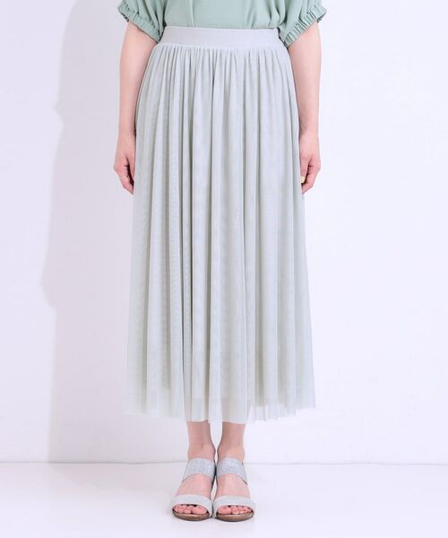 SHOO・LA・RUE / シューラルー ロング・マキシ丈スカート | 【S-LL】歩くたび揺れる姿が美しい とろみチュールスカート | 詳細13