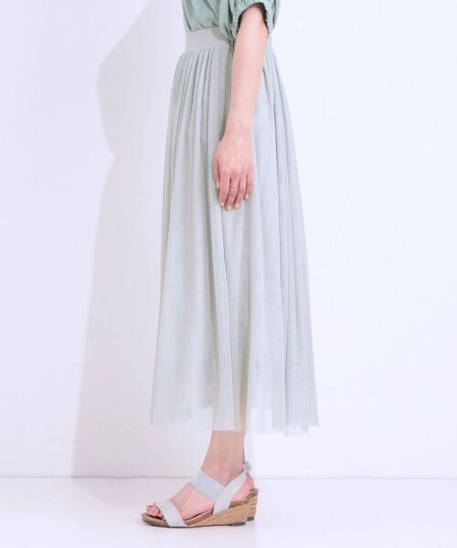 SHOO・LA・RUE / シューラルー ロング・マキシ丈スカート | 【S-LL】歩くたび揺れる姿が美しい とろみチュールスカート | 詳細14