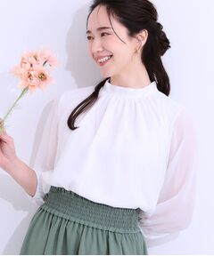 SHOO・LA・RUE / シューラルー シャツ・ブラウス | 【S-LL】首元ギャザーが大人上品な シフォンブラウス