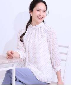 SHOO・LA・RUE / シューラルー シャツ・ブラウス | 【S-LL】首元ギャザーが大人上品な シフォンブラウス