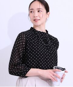 SHOO・LA・RUE / シューラルー シャツ・ブラウス | 【S-LL】首元ギャザーが大人上品な シフォンブラウス