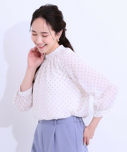 SHOO・LA・RUE / シューラルー シャツ・ブラウス | 【S-LL】首元ギャザーが大人上品な シフォンブラウス | 詳細6