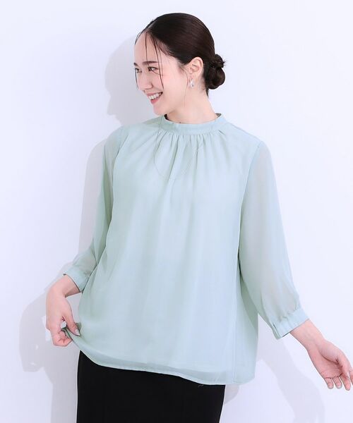 SHOO・LA・RUE / シューラルー シャツ・ブラウス | 【S-LL】首元ギャザーが大人上品な シフォンブラウス | 詳細9