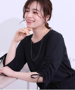 SHOO・LA・RUE / シューラルー シャツ・ブラウス | 【高レビュー/セットアップ可】お袖シャーリング 麻調ブラウス