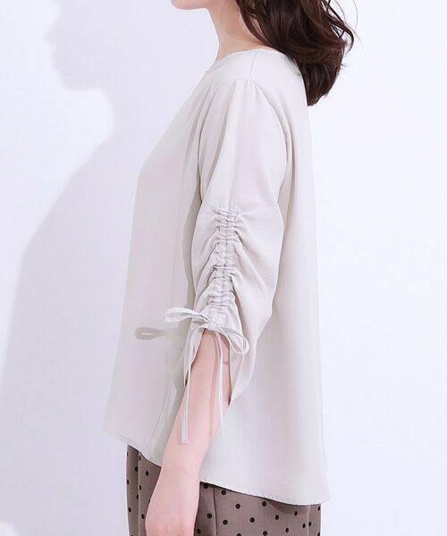 SHOO・LA・RUE / シューラルー シャツ・ブラウス | 【高レビュー/セットアップ可】お袖シャーリング 麻調ブラウス | 詳細16