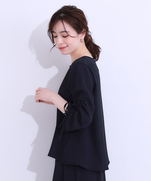 SHOO・LA・RUE / シューラルー シャツ・ブラウス | 【高レビュー/セットアップ可】お袖シャーリング 麻調ブラウス | 詳細2