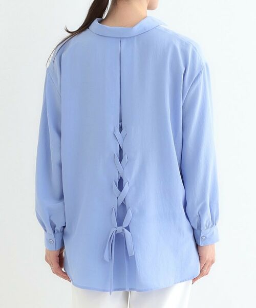 SHOO・LA・RUE / シューラルー シャツ・ブラウス | 【S-LL】後ろ姿も抜かりなく バックレースアップシャツ | 詳細19