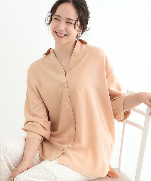 SHOO・LA・RUE/シューラルー 【S-LL】後ろ姿も抜かりなく バックレースアップシャツ ピンク(071) 02(M) SHOO・LA・RUE/シューラルー 【S-LL】後ろ姿も抜かりなく バックレースアップシャツ ピンク(071) 02(M)