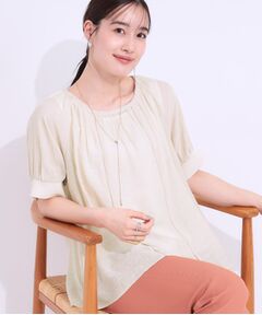 SHOO・LA・RUE / シューラルー シャツ・ブラウス | 【S-LL/2点セット】インせず着られる はしごレース5分袖ブラウス