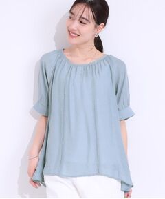 SHOO・LA・RUE / シューラルー シャツ・ブラウス | 【S-LL/2点セット】インせず着られる はしごレース5分袖ブラウス