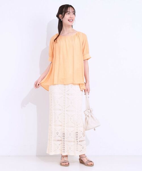 SHOO・LA・RUE / シューラルー シャツ・ブラウス | 【S-LL/2点セット】インせず着られる はしごレース5分袖ブラウス | 詳細15