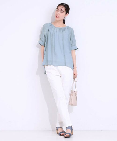 SHOO・LA・RUE / シューラルー シャツ・ブラウス | 【S-LL/2点セット】インせず着られる はしごレース5分袖ブラウス | 詳細3