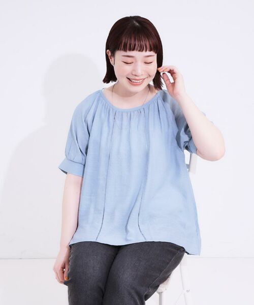 SHOO・LA・RUE / シューラルー シャツ・ブラウス | 【S-LL/2点セット】インせず着られる はしごレース5分袖ブラウス | 詳細30