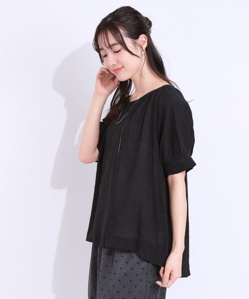 SHOO・LA・RUE / シューラルー シャツ・ブラウス | 【S-LL/2点セット】インせず着られる はしごレース5分袖ブラウス | 詳細6