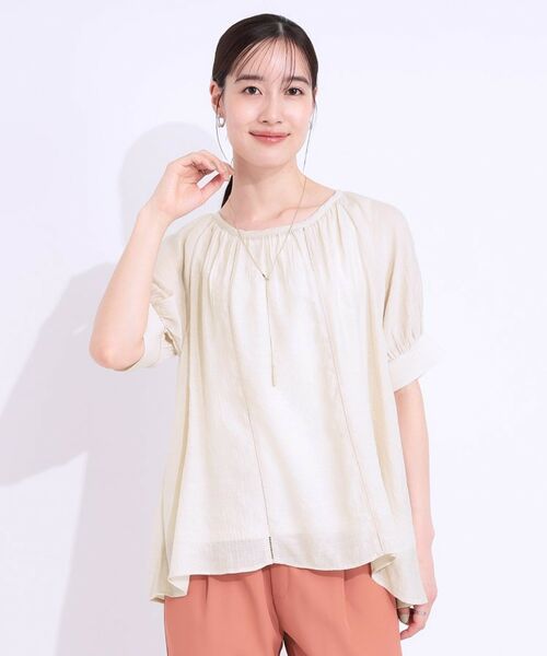 SHOO・LA・RUE / シューラルー シャツ・ブラウス | 【S-LL/2点セット】インせず着られる はしごレース5分袖ブラウス | 詳細9