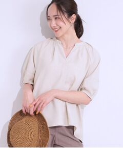 SHOO・LA・RUE / シューラルー シャツ・ブラウス | 【洗える/S-LL】洗濯後しわになりにくい 5分袖スキッパーブラウス