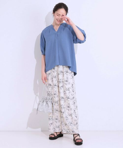 SHOO・LA・RUE / シューラルー シャツ・ブラウス | 【洗える/S-LL】洗濯後しわになりにくい 5分袖スキッパーブラウス | 詳細18