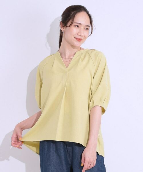 SHOO・LA・RUE / シューラルー シャツ・ブラウス | 【洗える/S-LL】洗濯後しわになりにくい 5分袖スキッパーブラウス | 詳細20