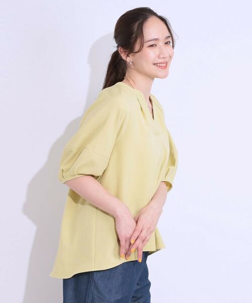 SHOO・LA・RUE / シューラルー シャツ・ブラウス | 【洗える/S-LL】洗濯後しわになりにくい 5分袖スキッパーブラウス | 詳細21