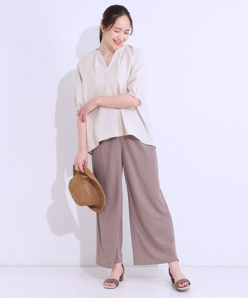 SHOO・LA・RUE / シューラルー シャツ・ブラウス | 【洗える/S-LL】洗濯後しわになりにくい 5分袖スキッパーブラウス | 詳細26